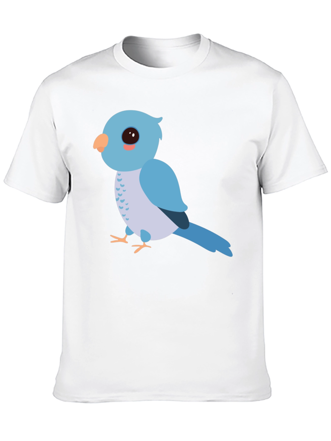 Cute Cartoon Bird Graphic Tee - Unisex Black T-Shirt