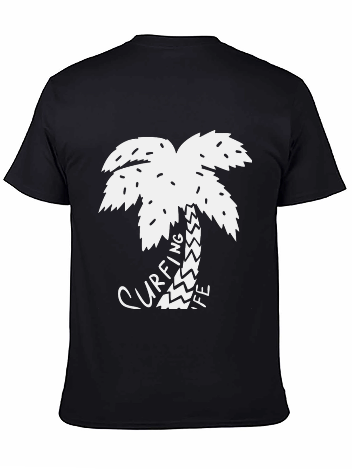 Surfing Life Palm Tree Graphic Tee