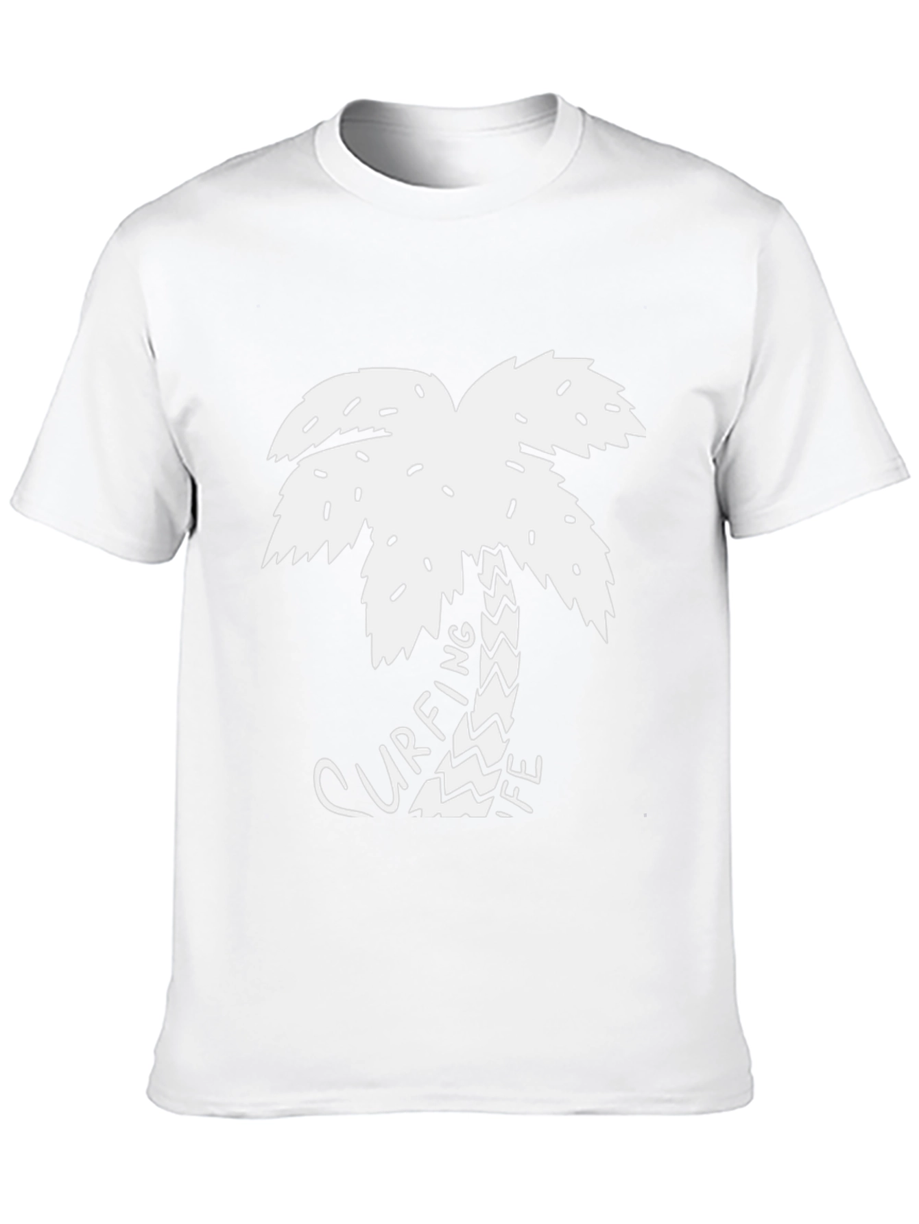 Surfing Life Palm Tree Graphic Tee