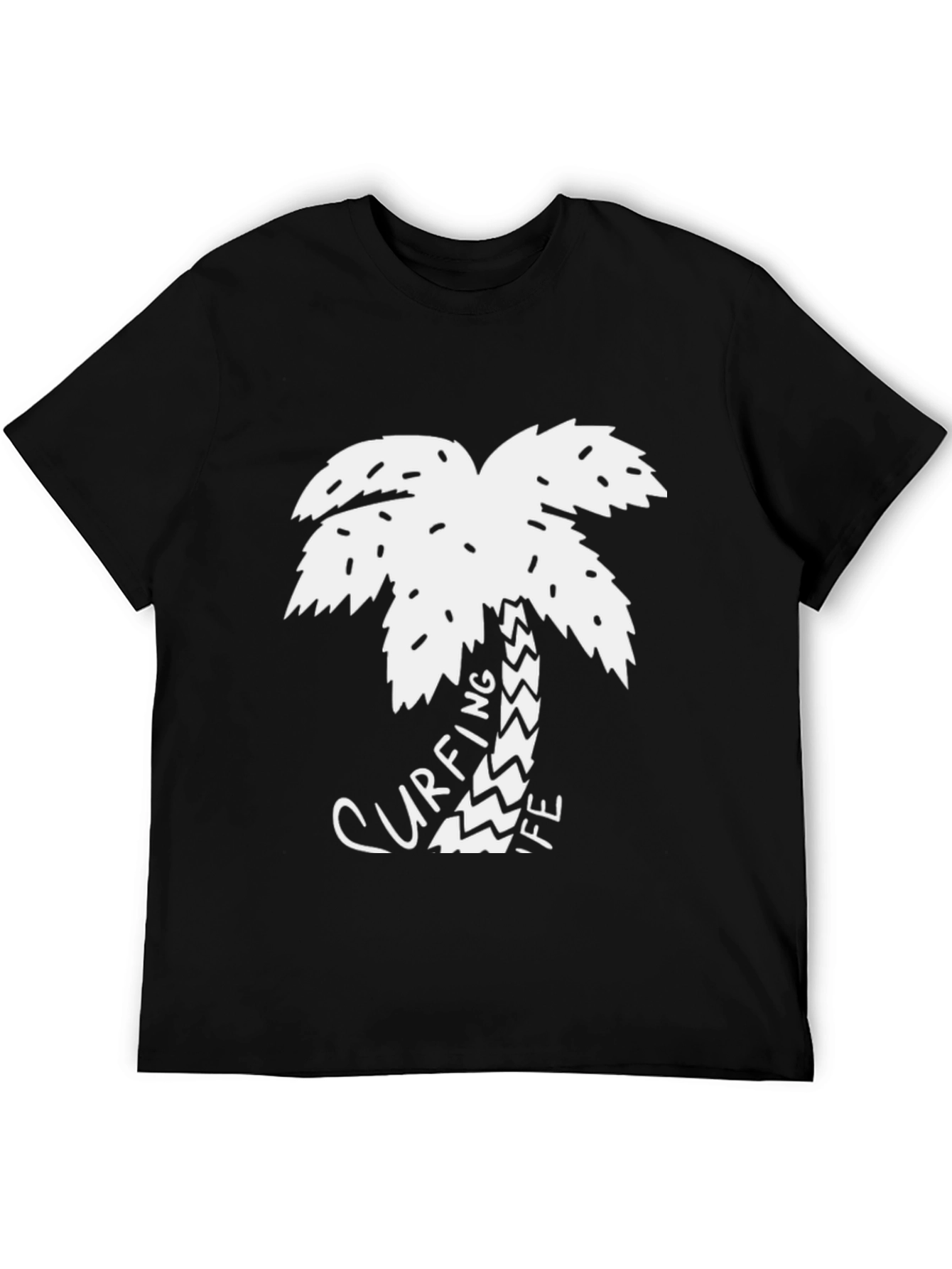 Surfing Life Palm Tree Graphic Tee