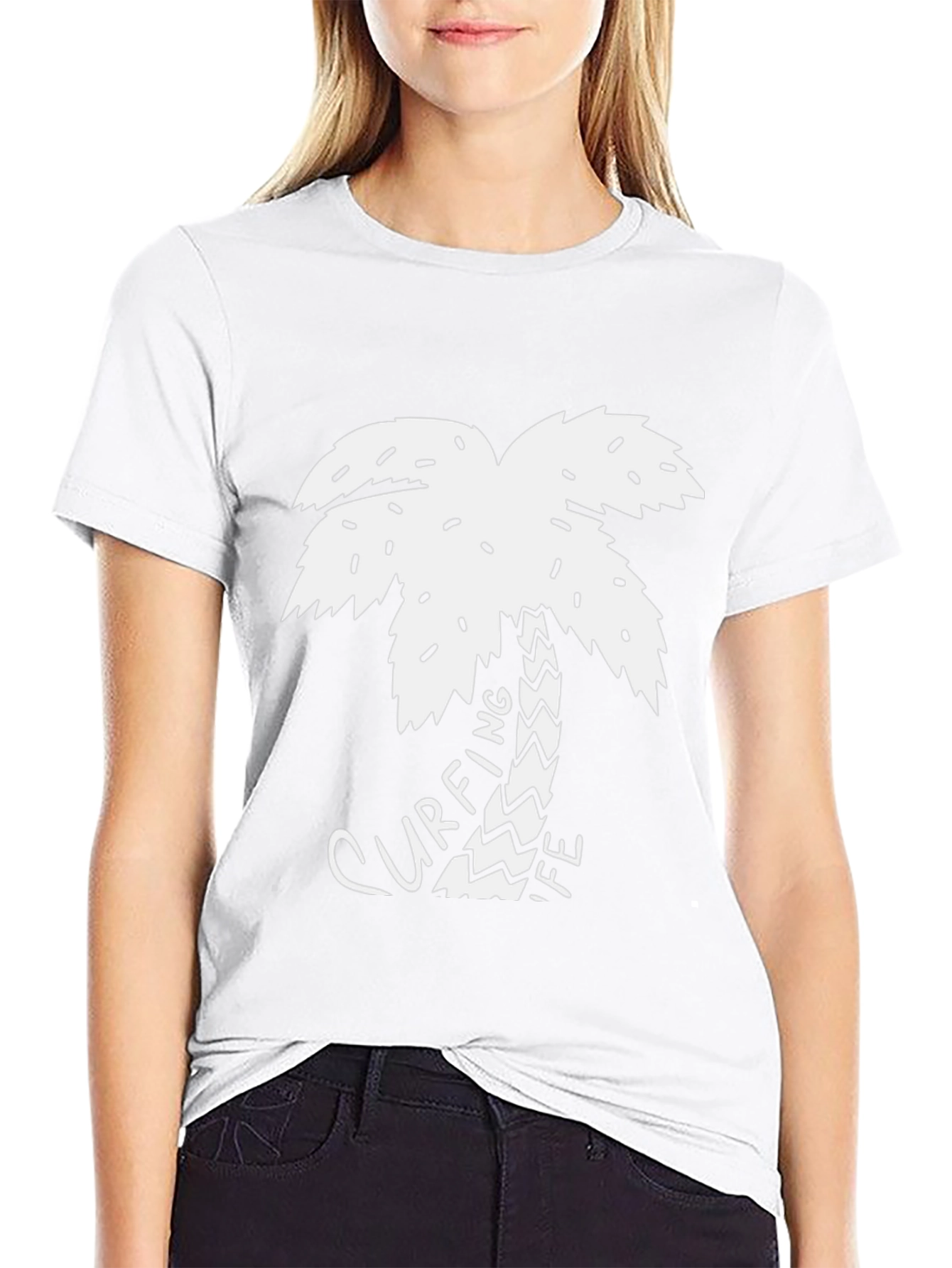 Surfing Life Palm Tree Graphic Tee