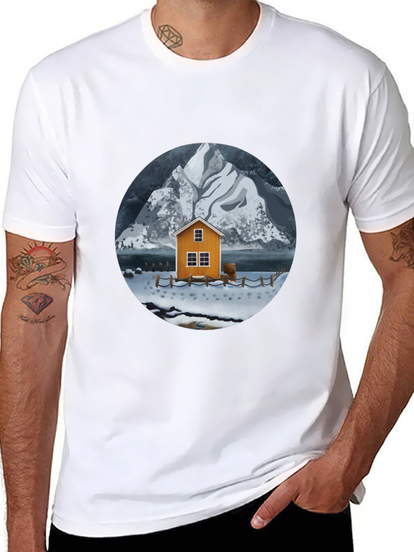 Winter Cabin Graphic Tee