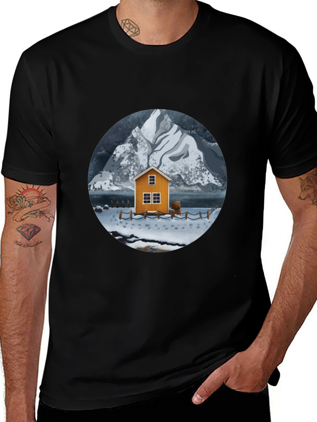 Winter Cabin Graphic Tee