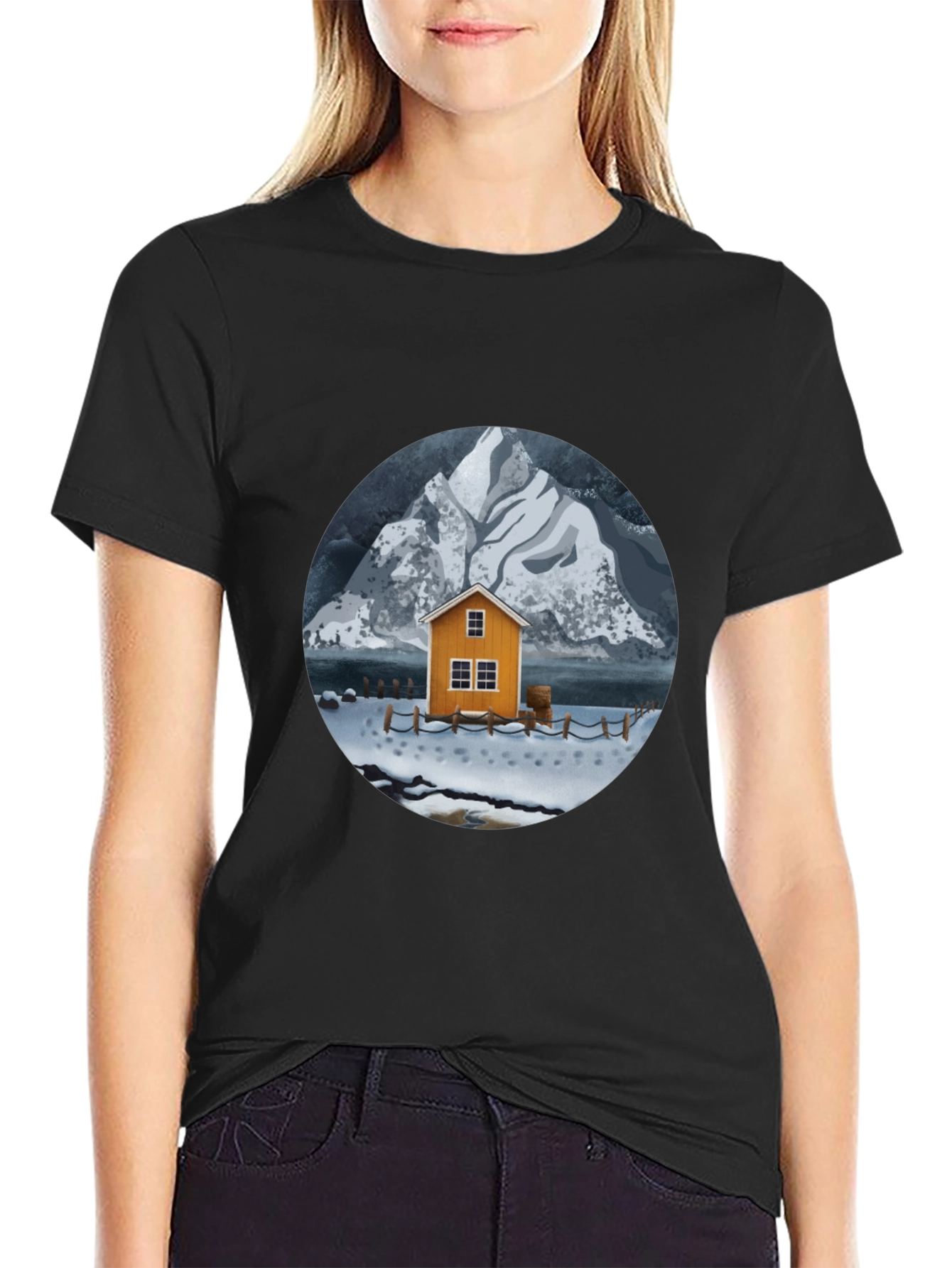 Winter Cabin Graphic Tee