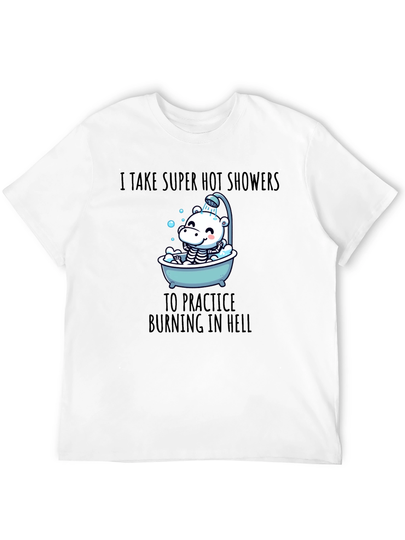 Funny Burning in Hell Shower T-Shirt