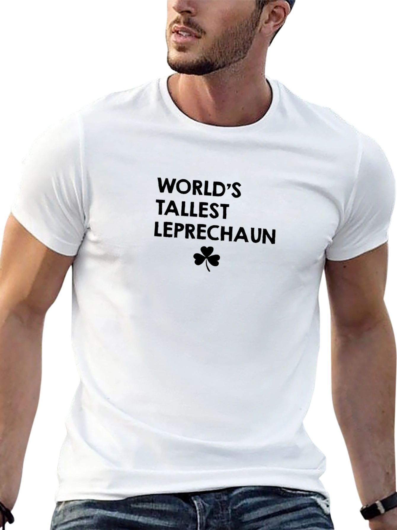 Worlds Tallest Leprechaun Black Graphic Tee
