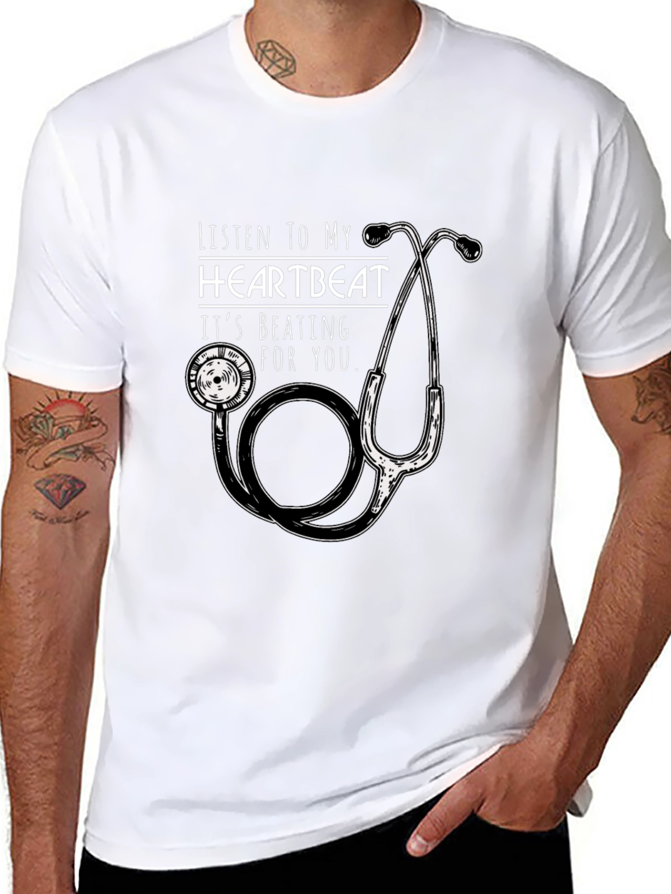 Heartbeat Stethoscope Graphic Tee