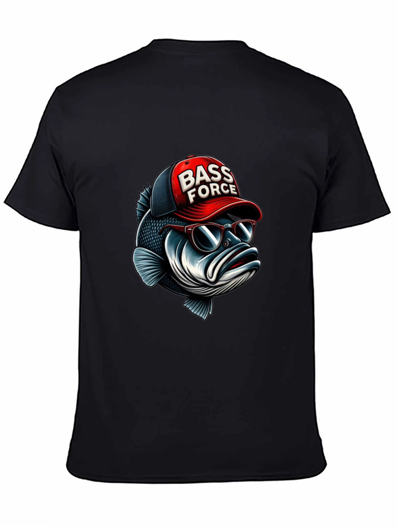 Bass Force T-Shirt - Cool Fish Graphic Tee