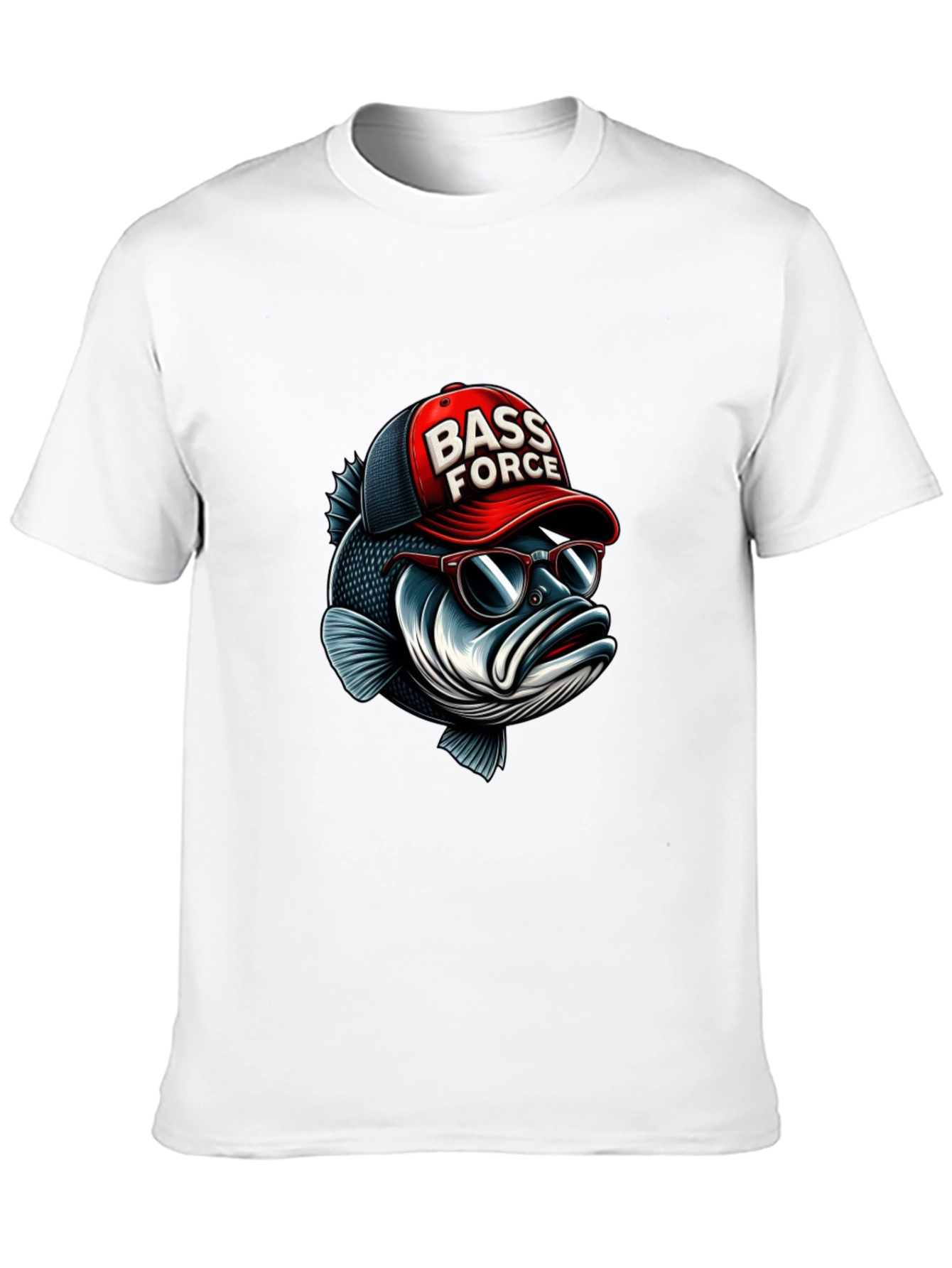 Bass Force T-Shirt - Cool Fish Graphic Tee