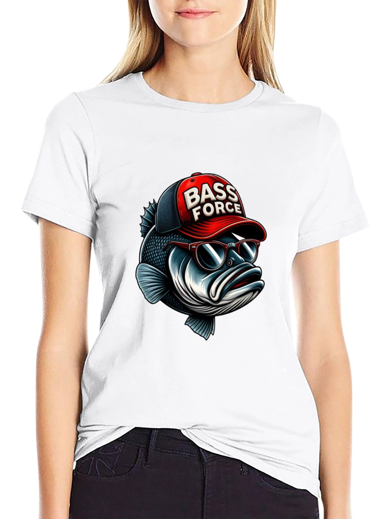 Bass Force T-Shirt - Cool Fish Graphic Tee
