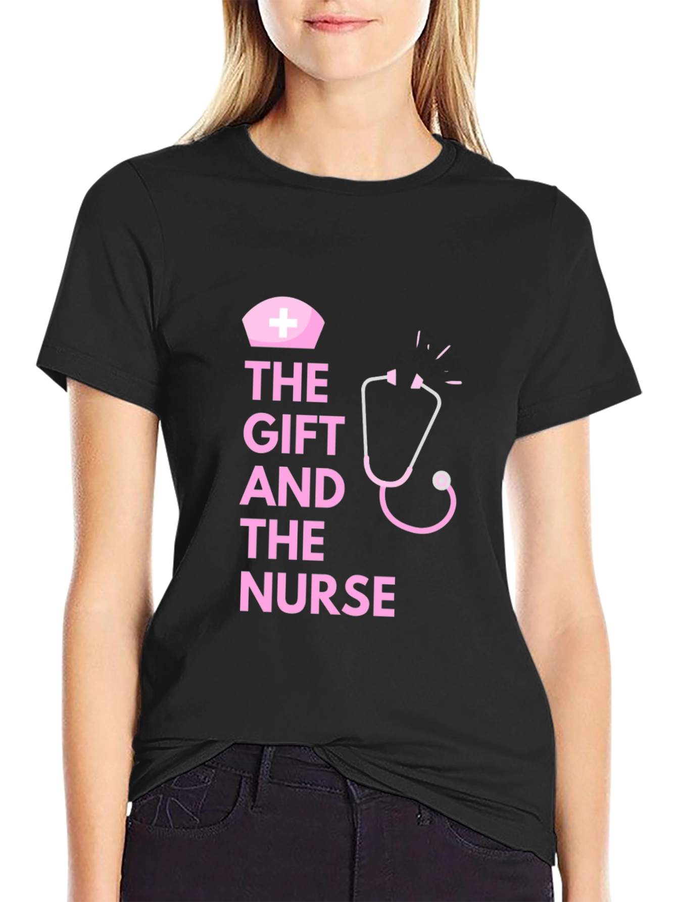 The Gift and the Nurse Black T-Shirt