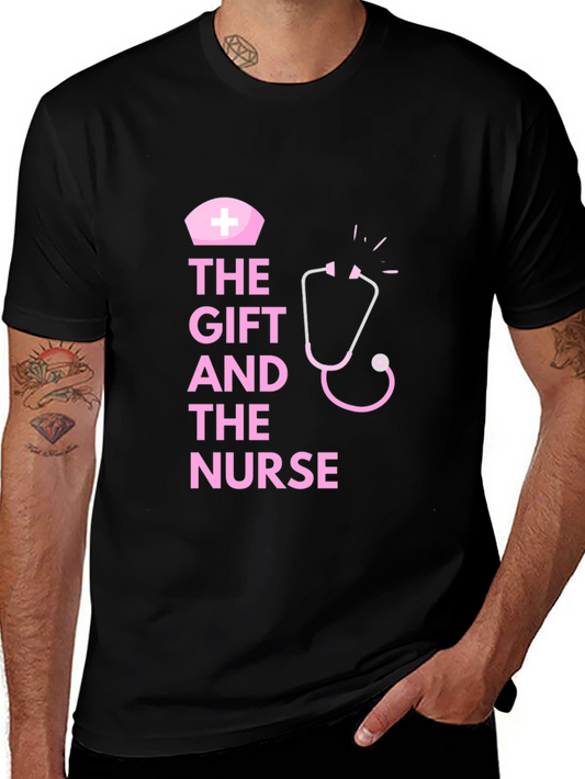 The Gift and the Nurse Black T-Shirt