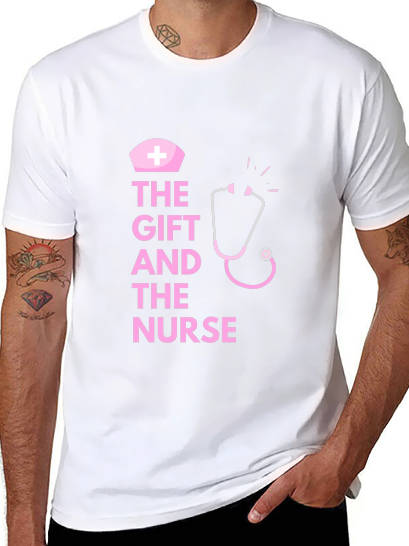 The Gift and the Nurse Black T-Shirt