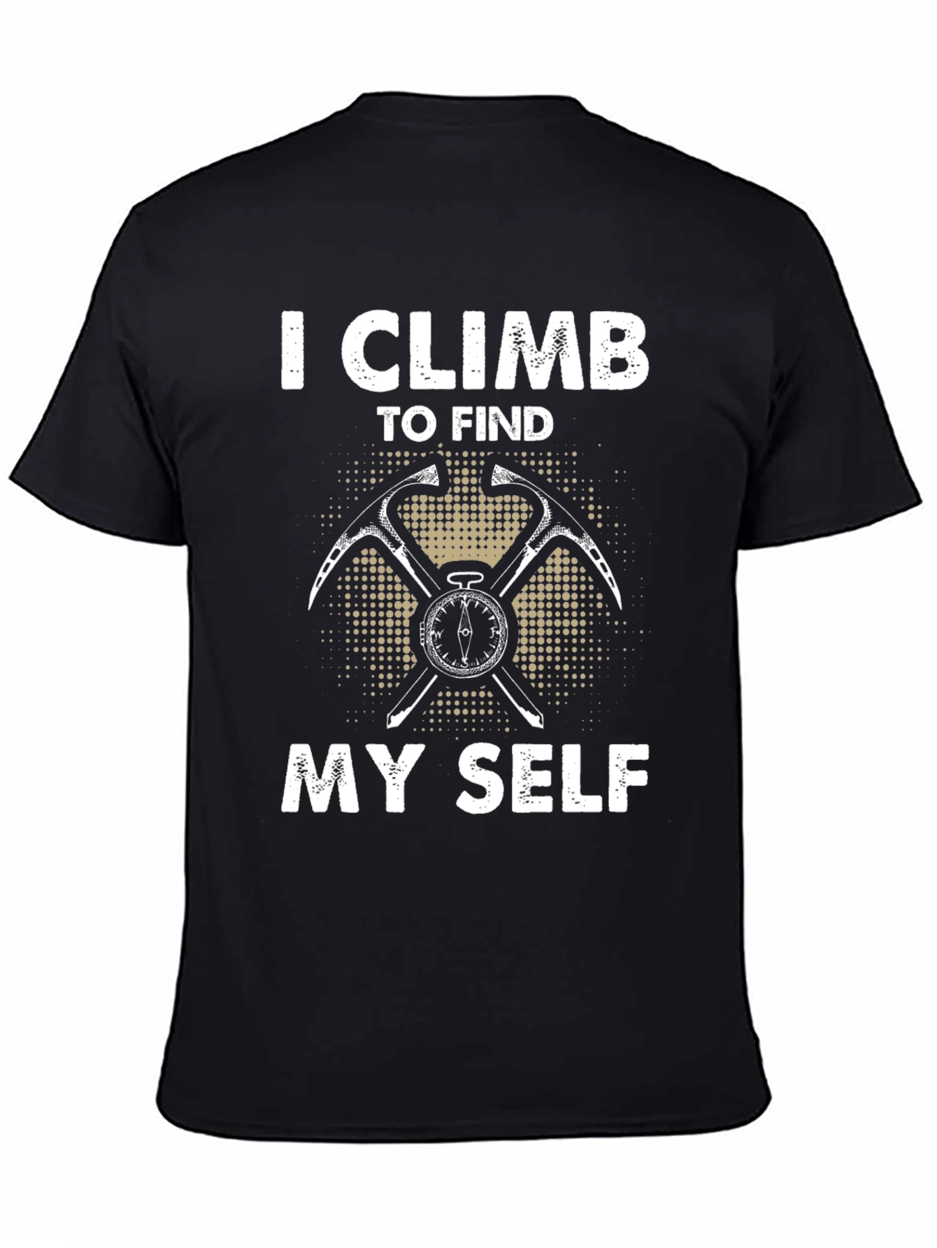 I Climb To Find Myself Black Graphic Tee