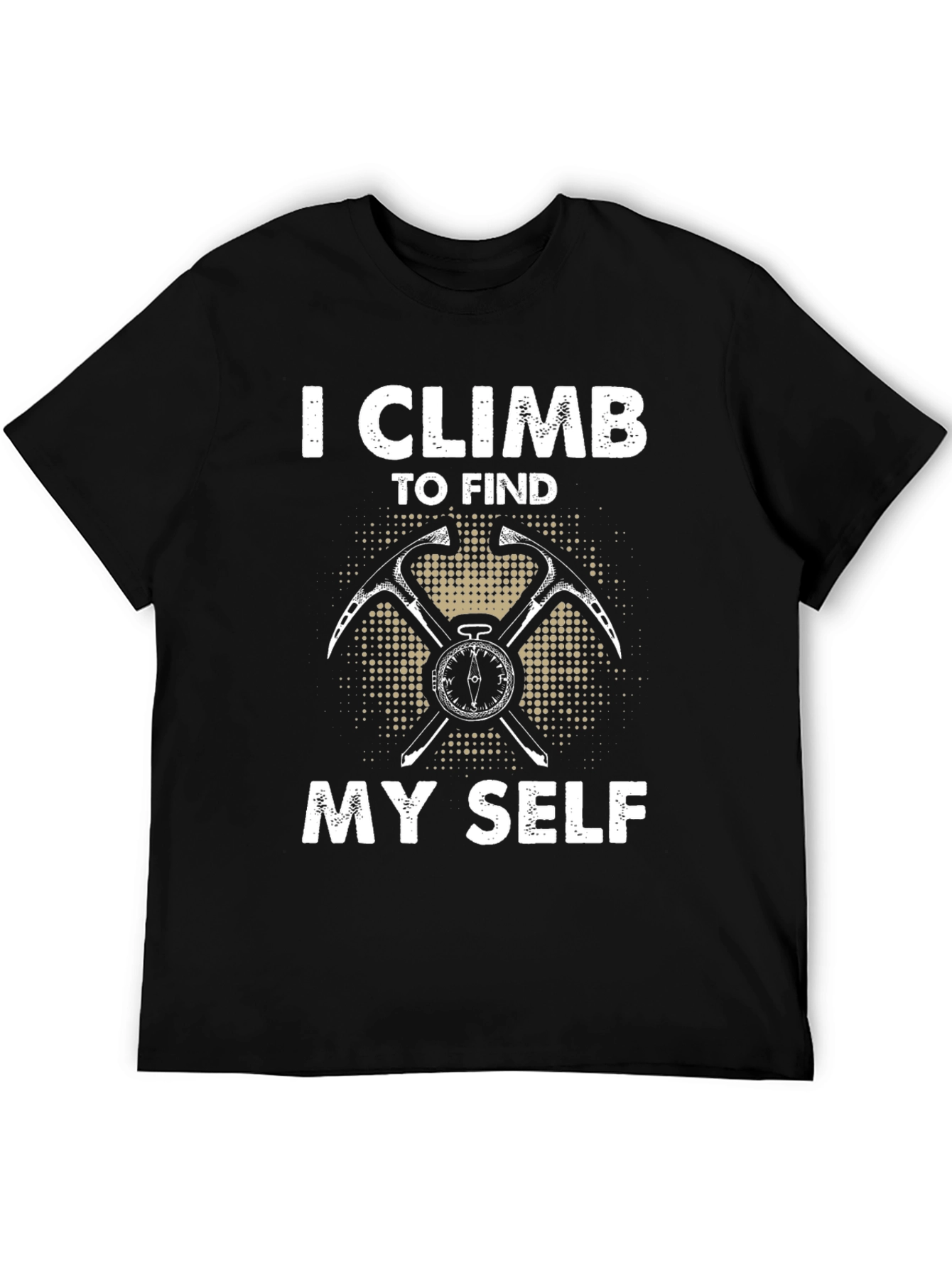 I Climb To Find Myself Black Graphic Tee