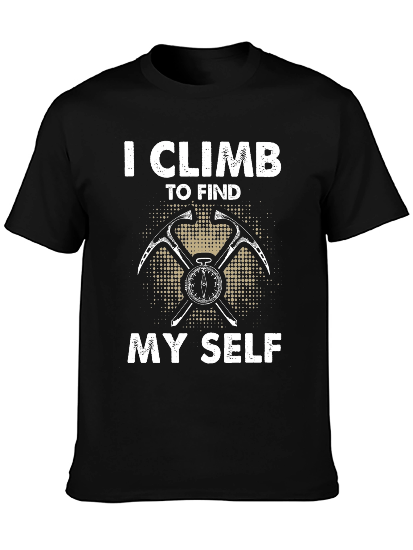 I Climb To Find Myself Black Graphic Tee