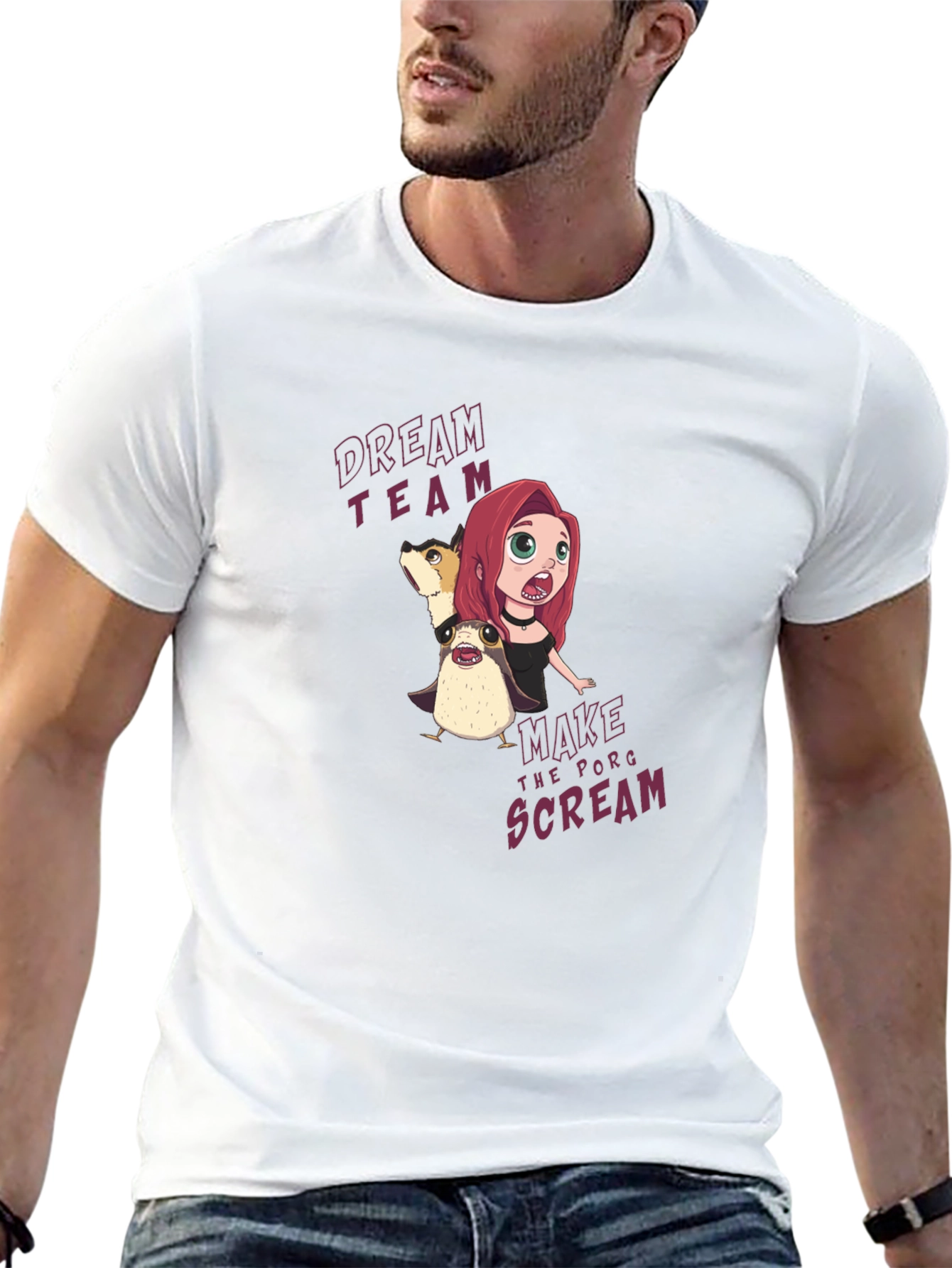 Dream Team Porg Scream Graphic T-Shirt