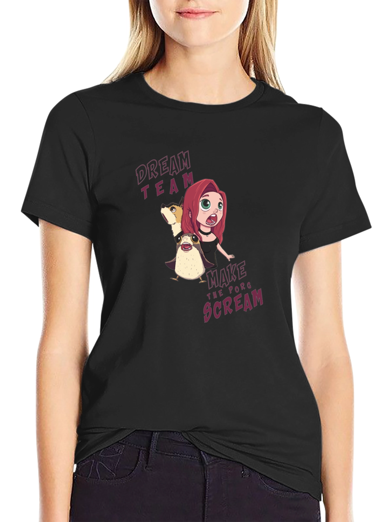 Dream Team Porg Scream Graphic T-Shirt