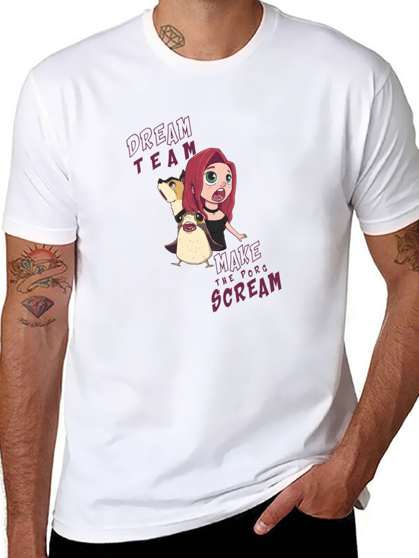 Dream Team Porg Scream Graphic T-Shirt