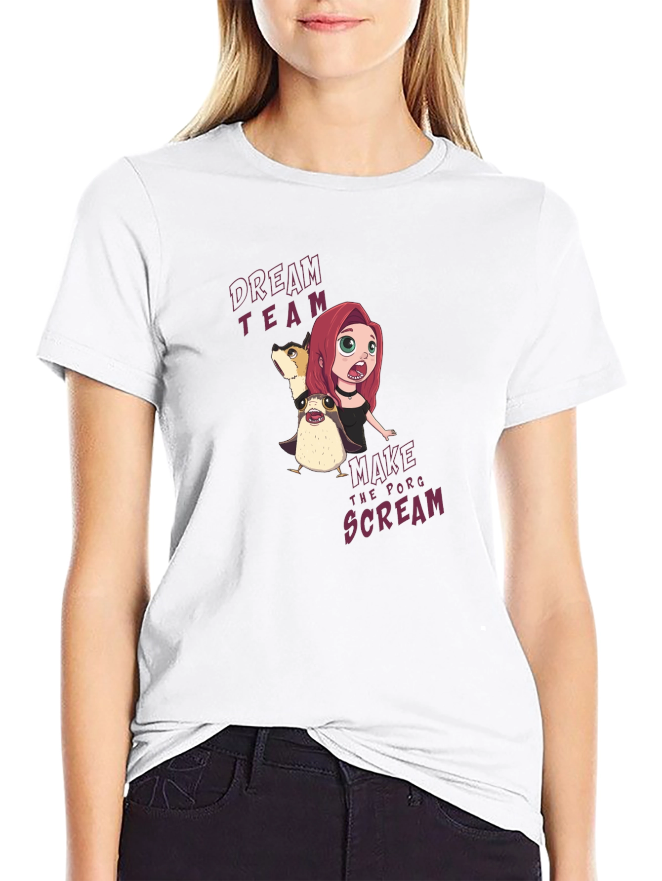 Dream Team Porg Scream Graphic T-Shirt