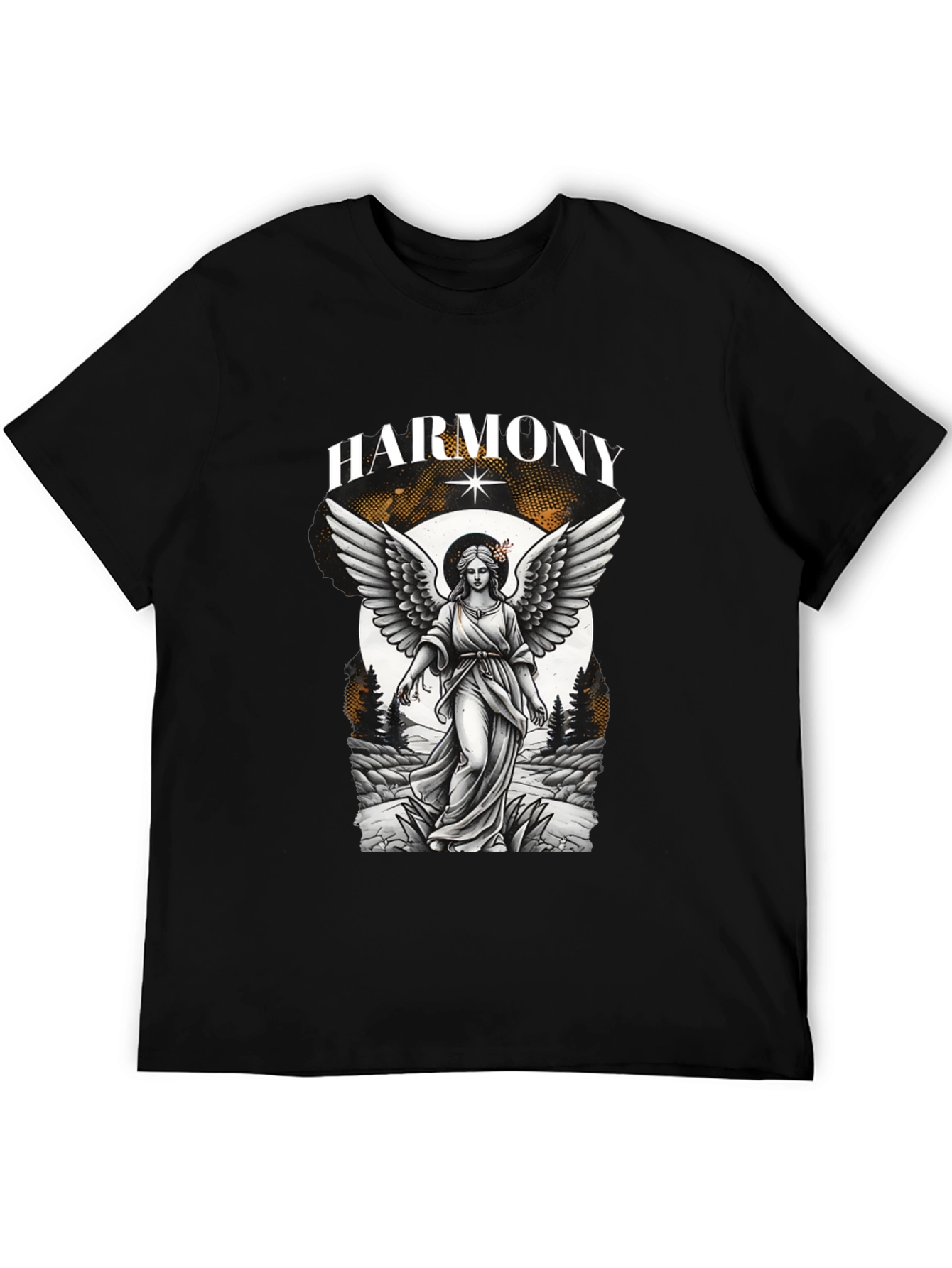 Harmony Angel Graphic T-Shirt - Black