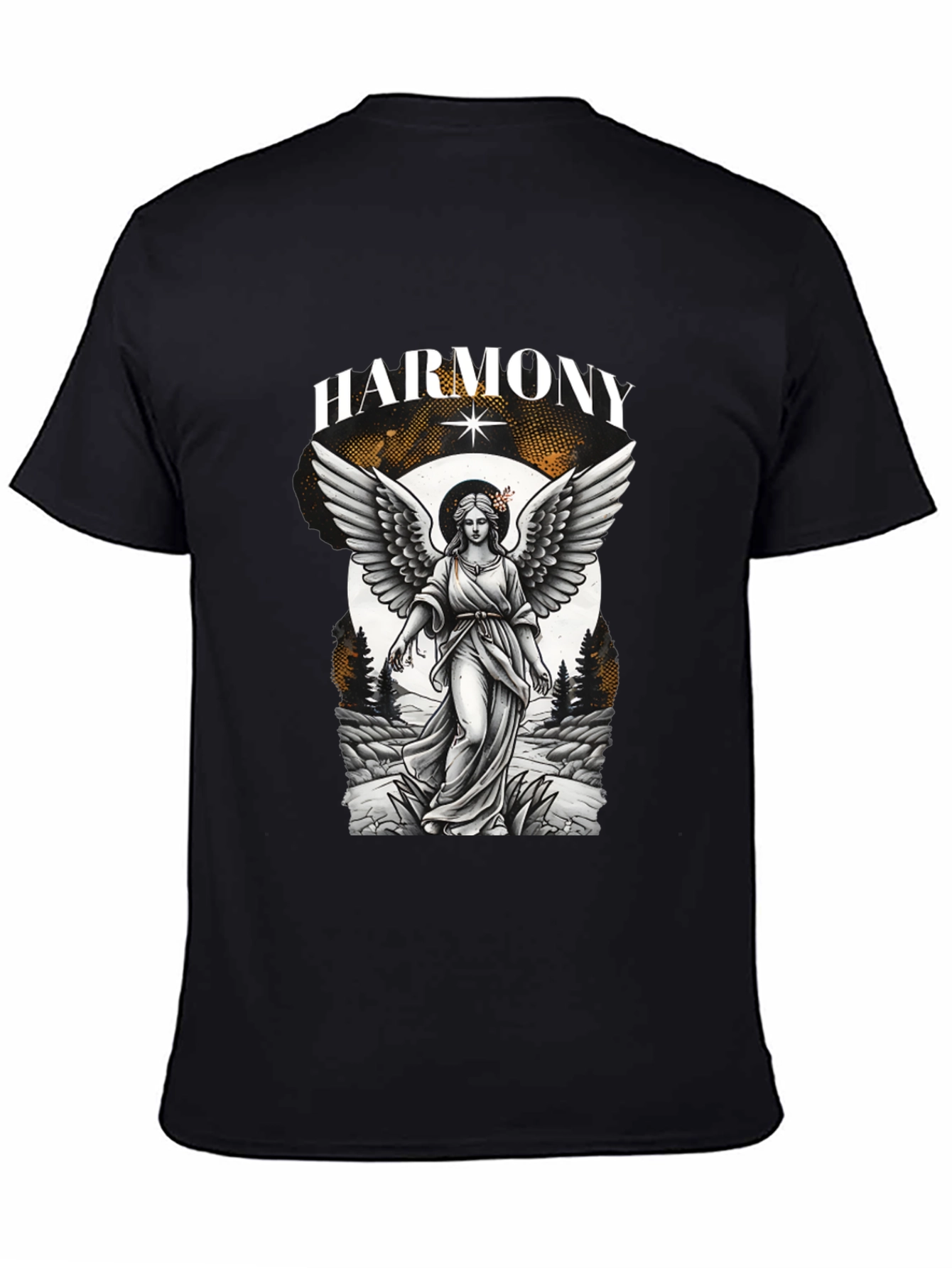 Harmony Angel Graphic T-Shirt - Black