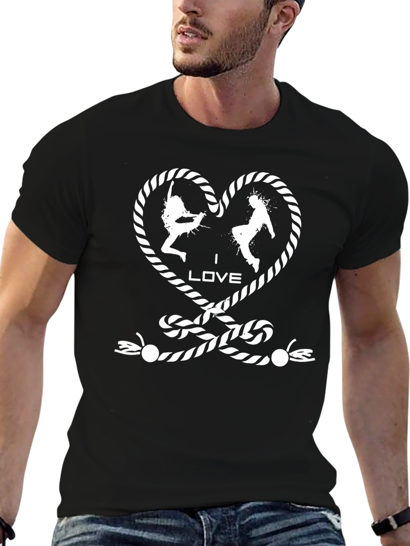 I Love Dance T-Shirt - Rope Heart Design
