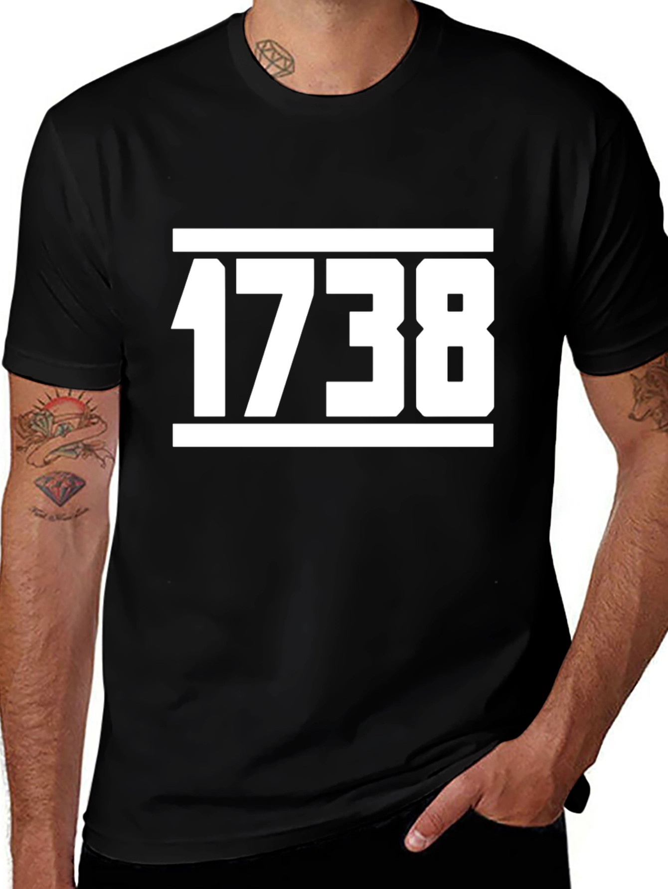 1738 Graphic Tee - Mens Black T-Shirt