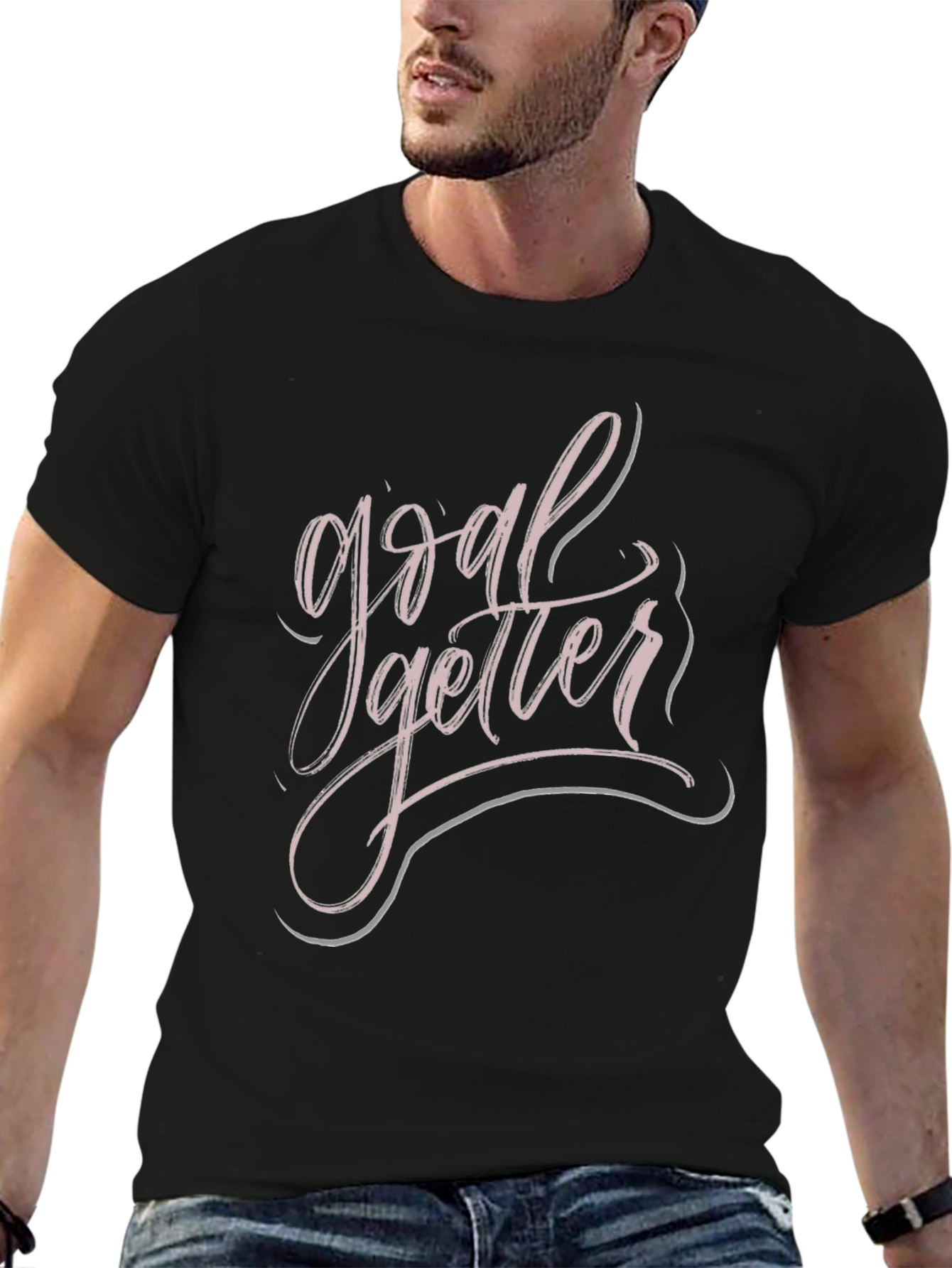 Goal Getter Graphic Tee - Stylish Black T-Shirt