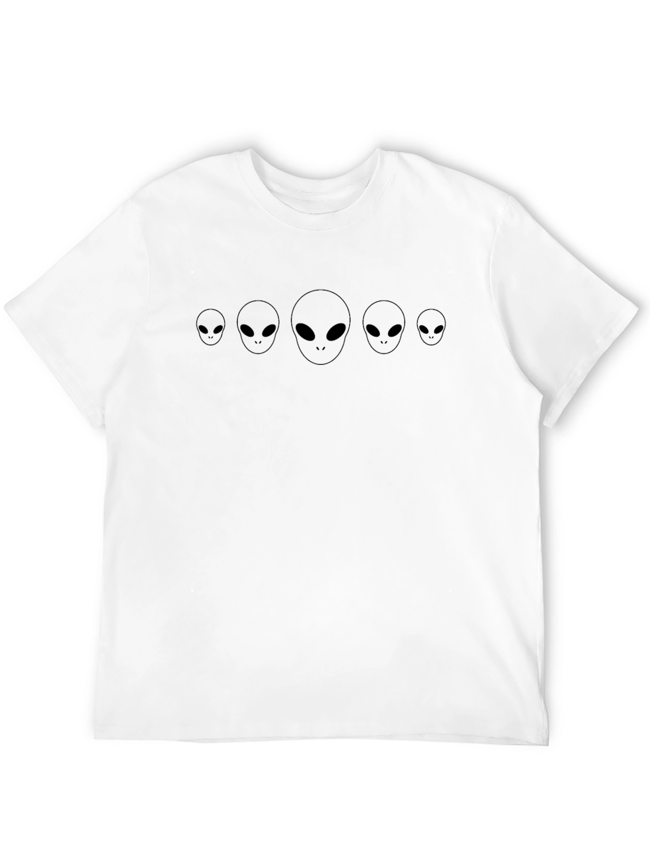 Alien Head Graphic Tee - Black Cotton Blend