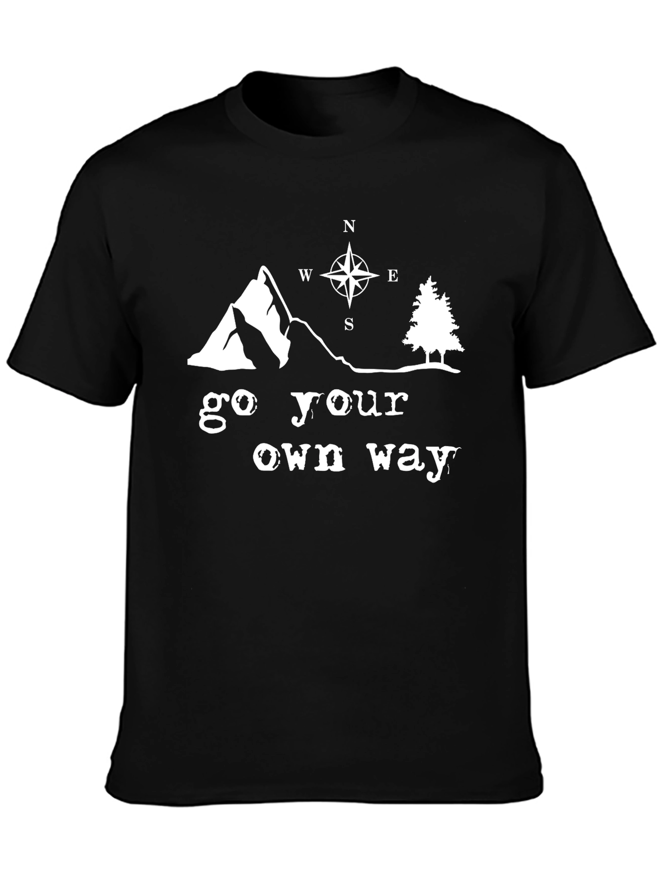 Go Your Own Way Graphic Tee - Black