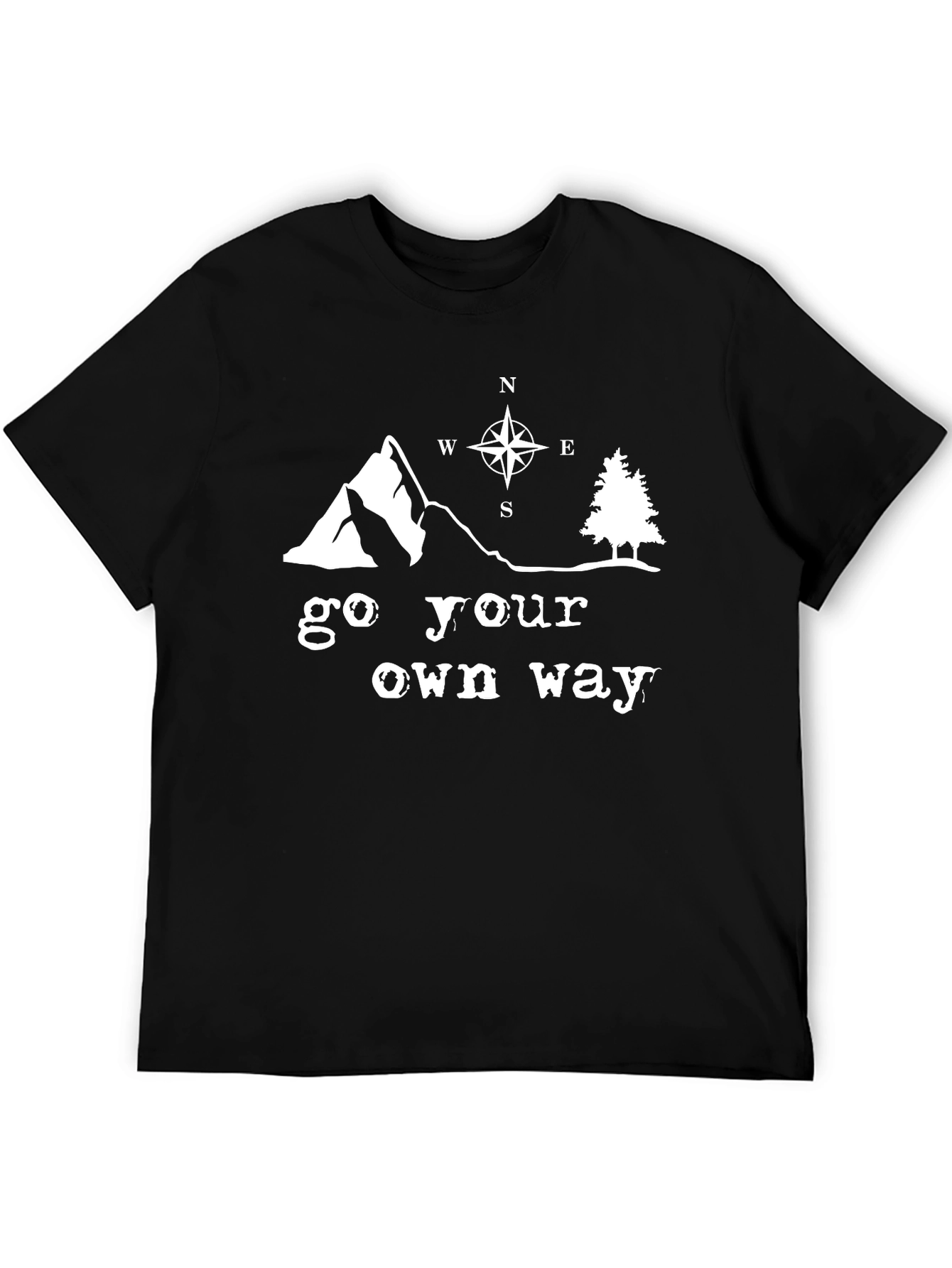 Go Your Own Way Graphic Tee - Black