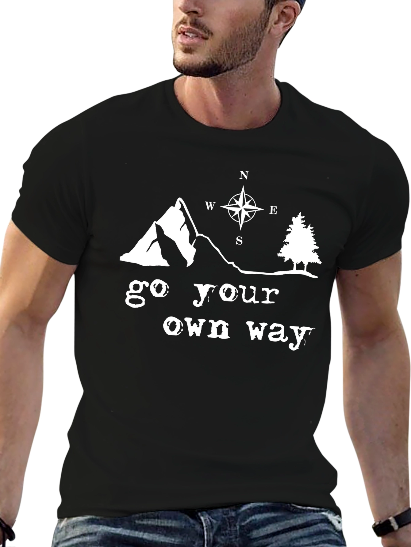 Go Your Own Way Graphic Tee - Black