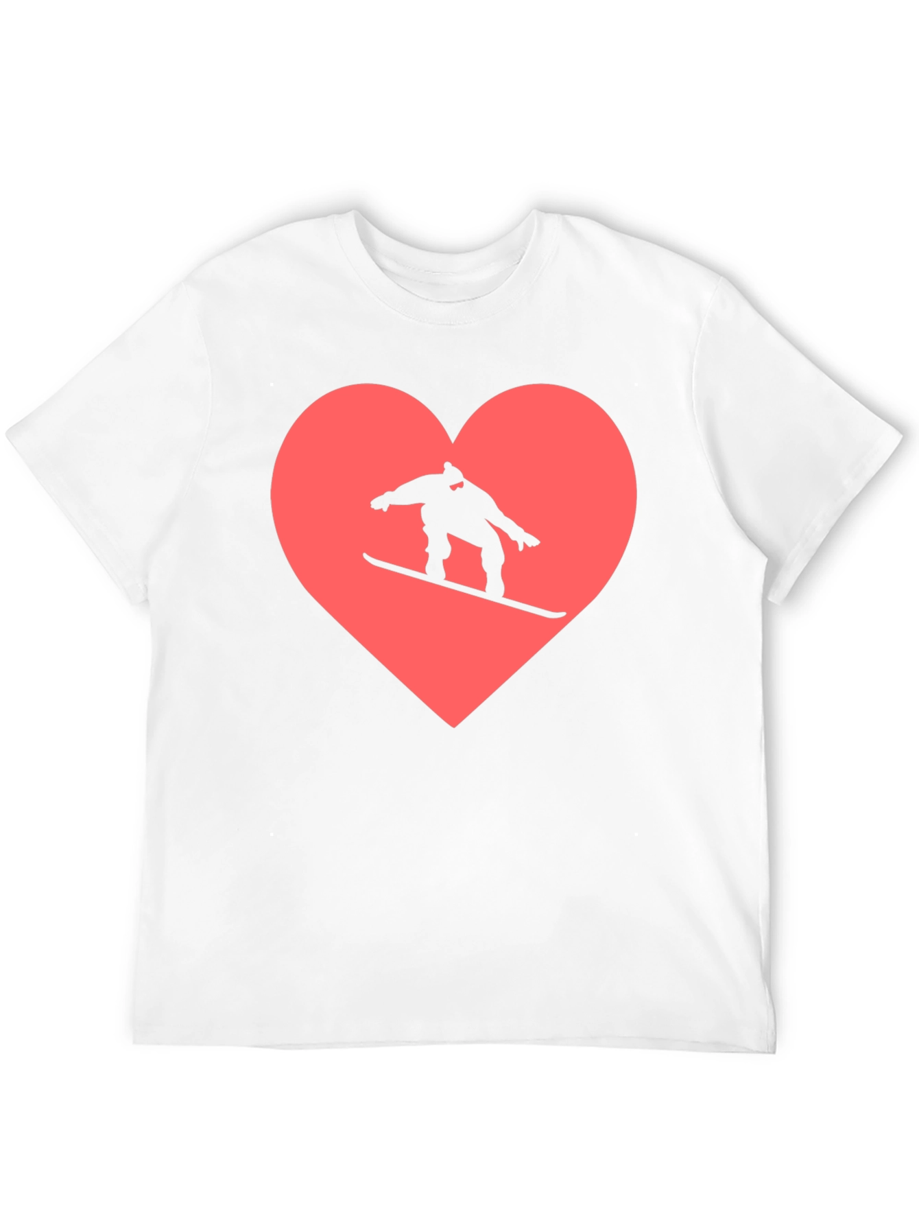 Snowboard Heart Graphic Tee - Black