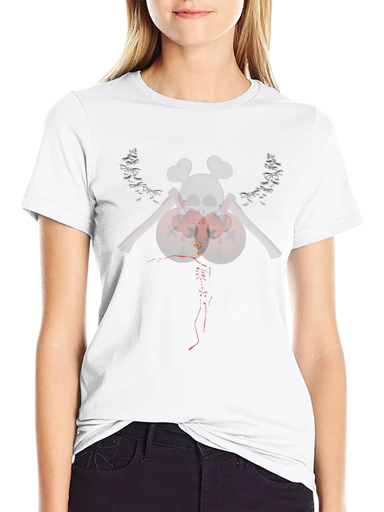Skull & Axes Graphic Tee - Mens Black T-Shirt