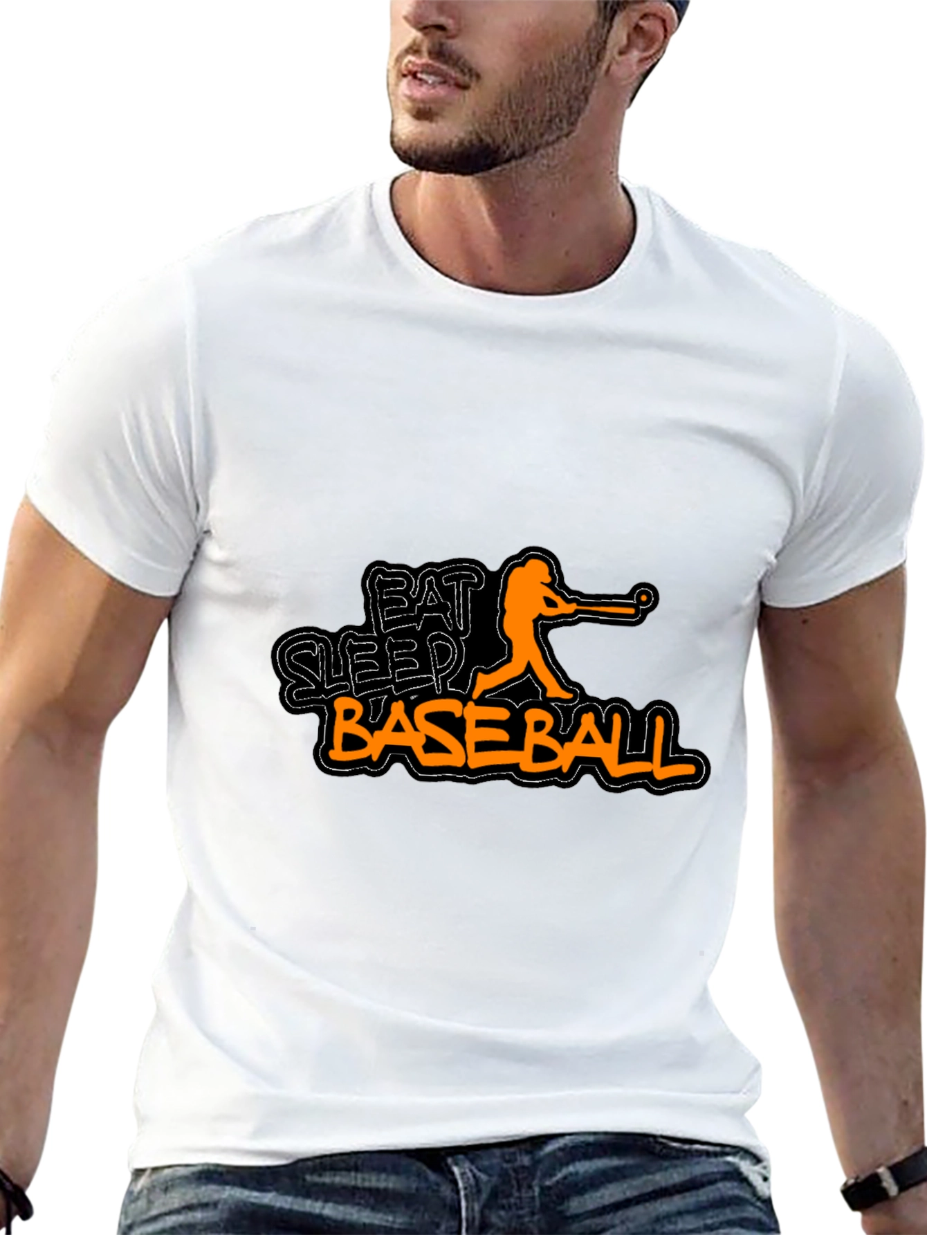 Eat Sleep Baseball Black T-Shirt