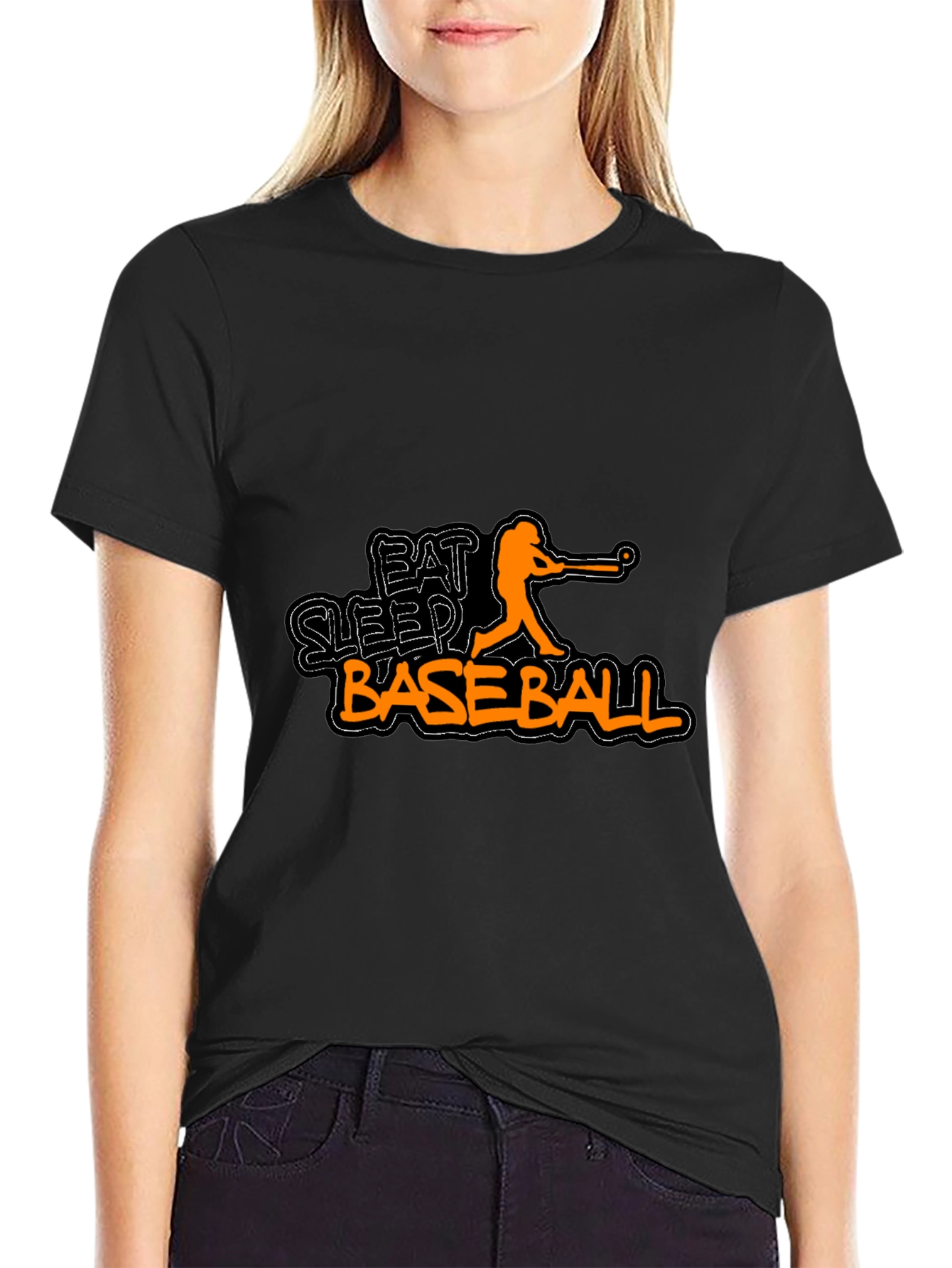 Eat Sleep Baseball Black T-Shirt