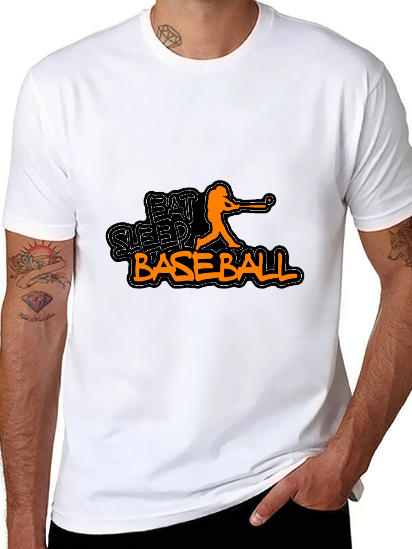 Eat Sleep Baseball Black T-Shirt