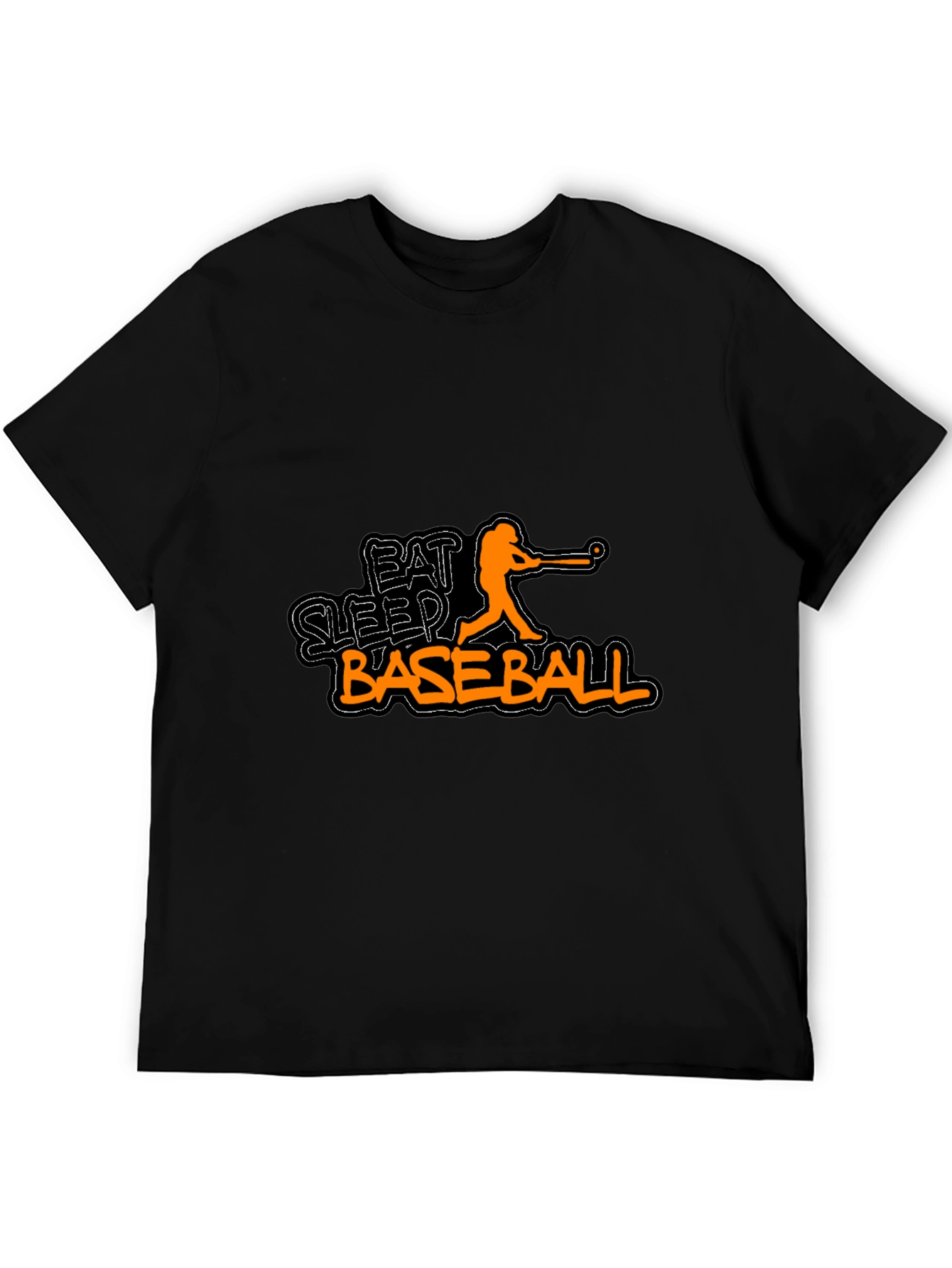 Eat Sleep Baseball Black T-Shirt