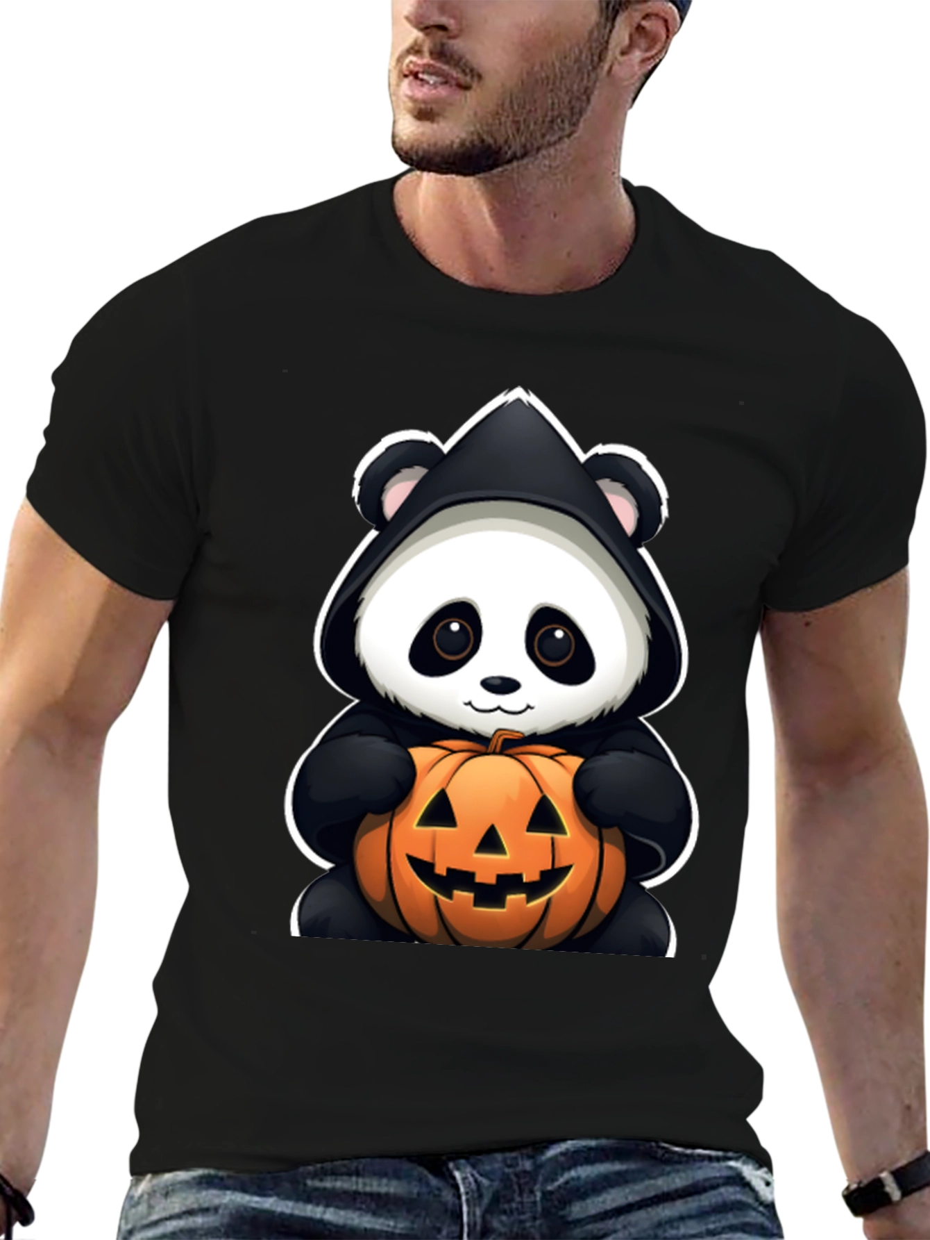Panda Halloween Pumpkin T-Shirt
