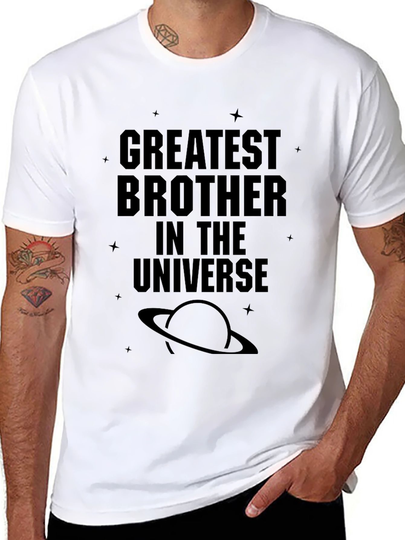 Greatest Brother in the Universe Black T-Shirt