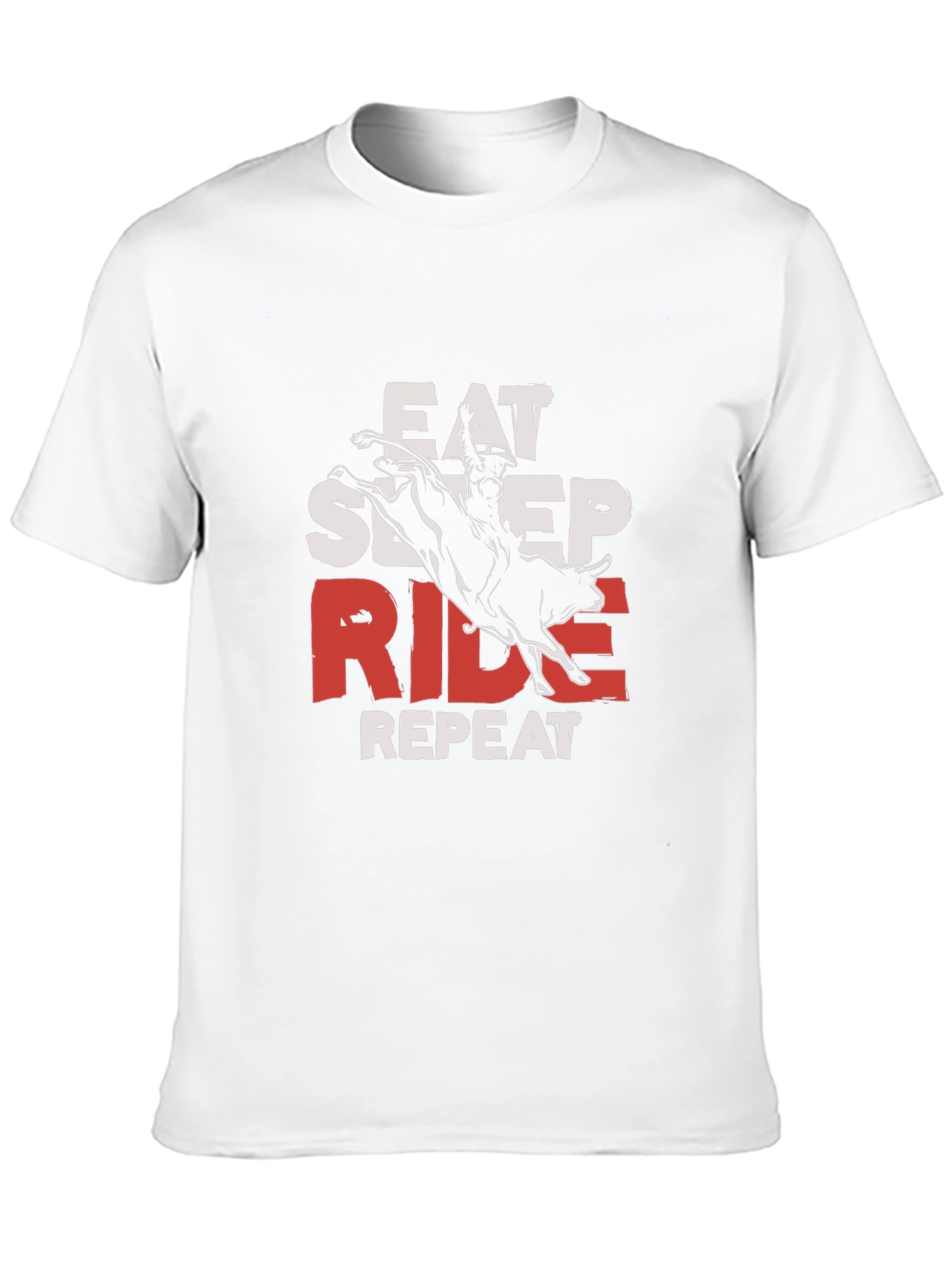 Eat Sleep Ride Repeat Bull Rider T-Shirt