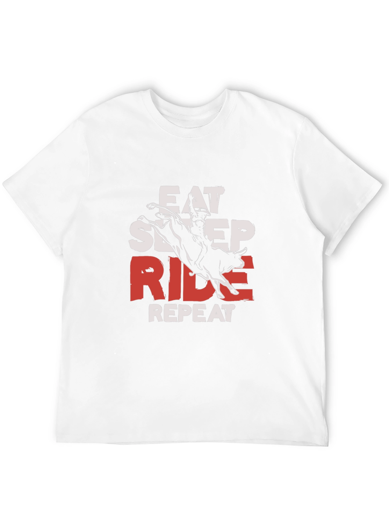 Eat Sleep Ride Repeat Bull Rider T-Shirt