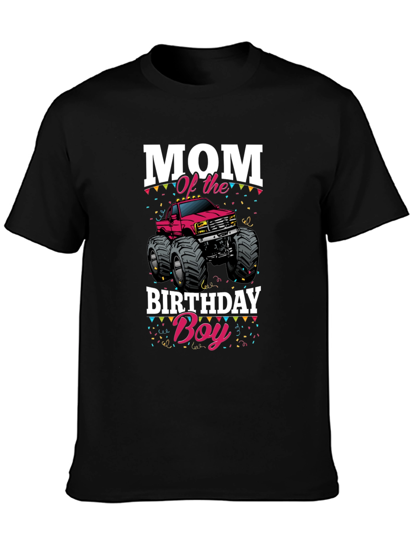 Mom of the Birthday Boy Monster Truck T-Shirt
