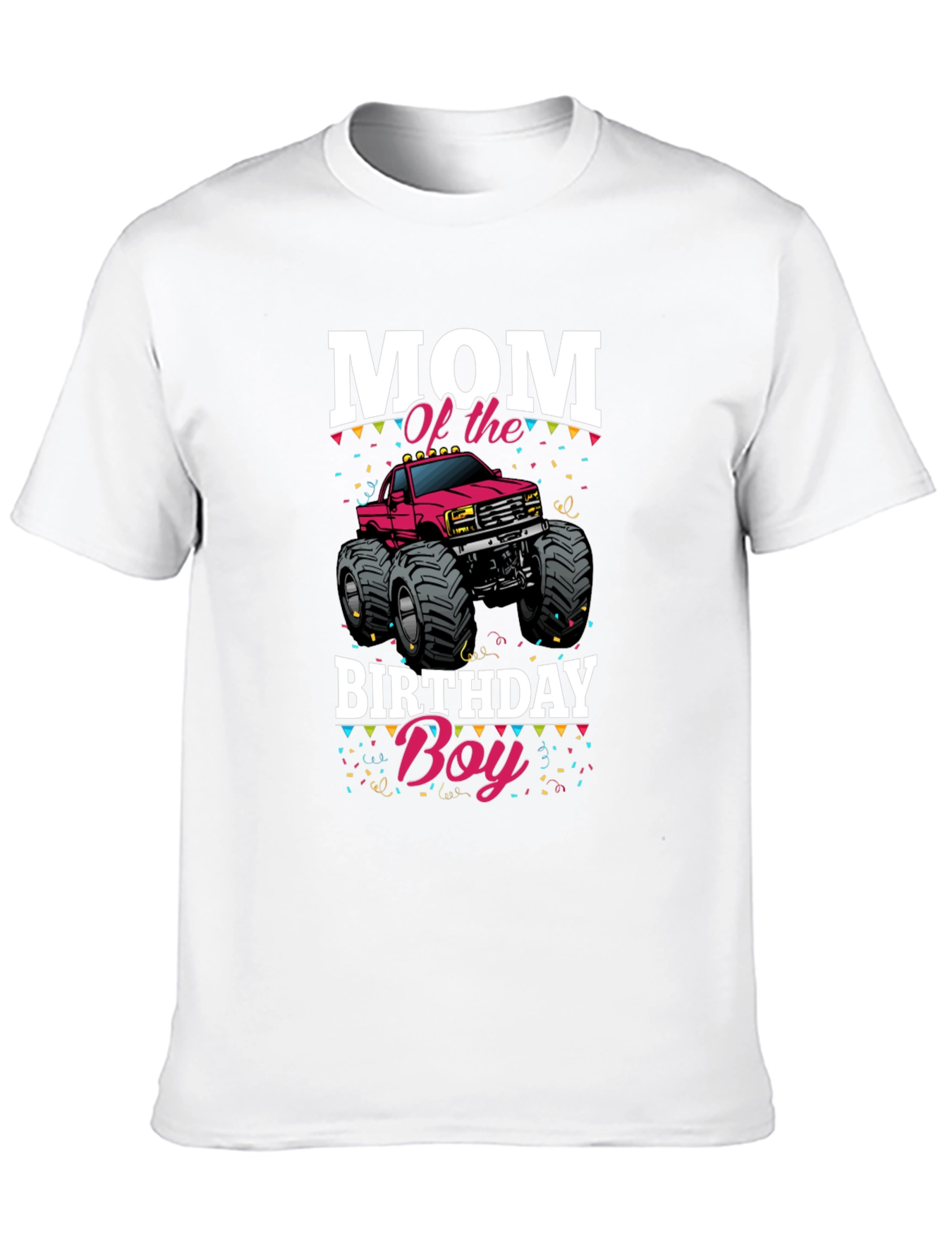 Mom of the Birthday Boy Monster Truck T-Shirt