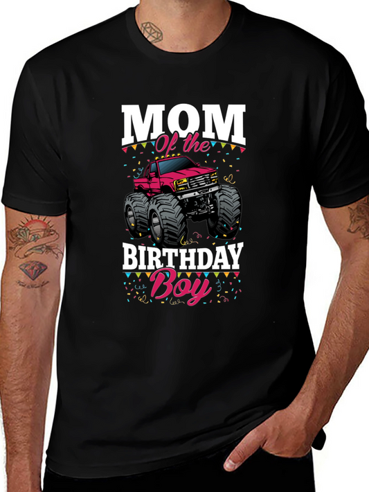 Mom of the Birthday Boy Monster Truck T-Shirt