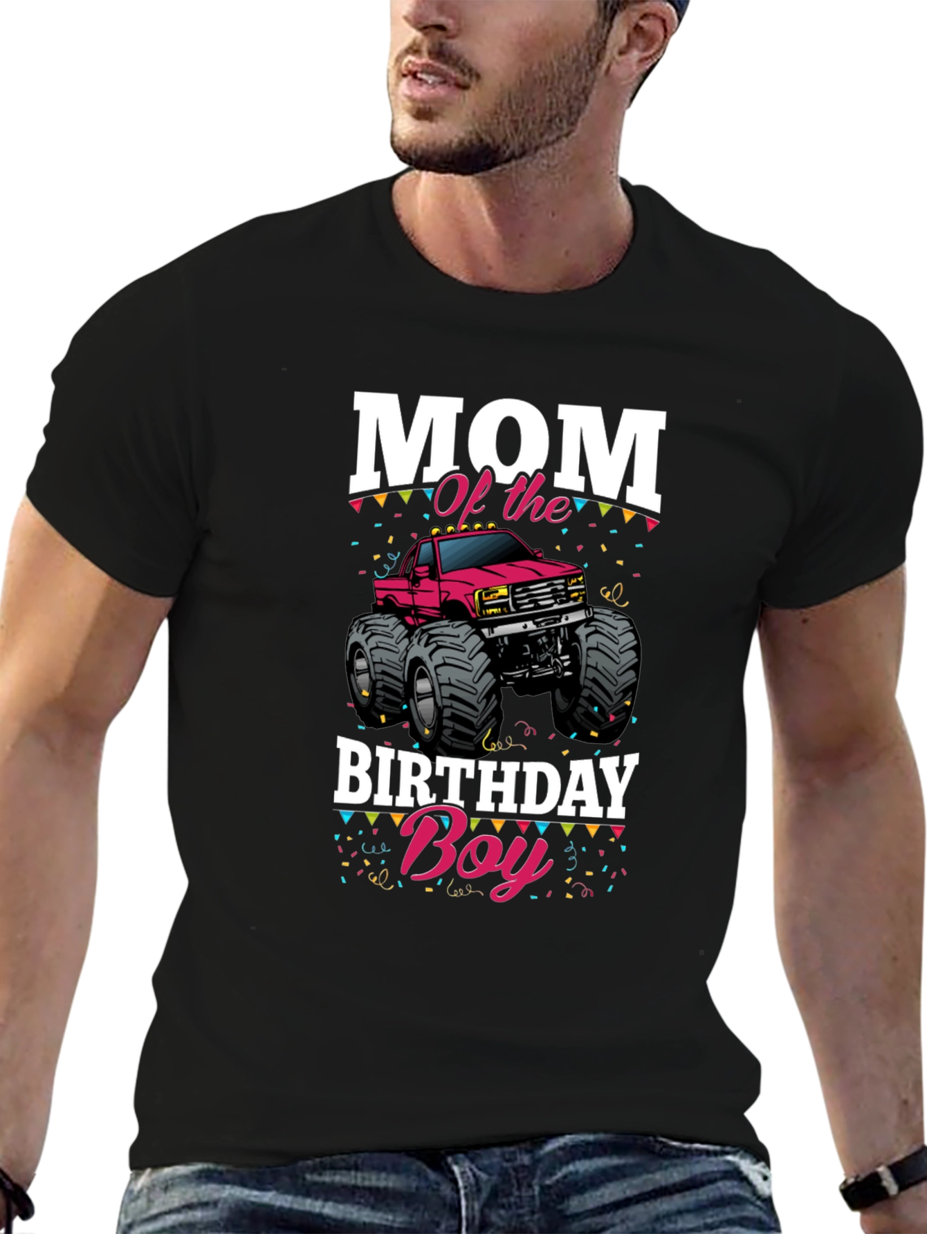 Mom of the Birthday Boy Monster Truck T-Shirt