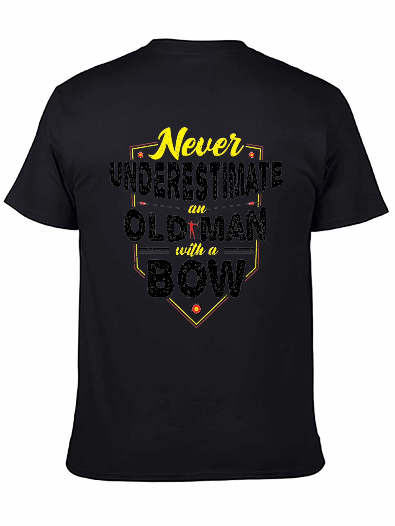 Never Underestimate Old Man with a Bow T-Shirt