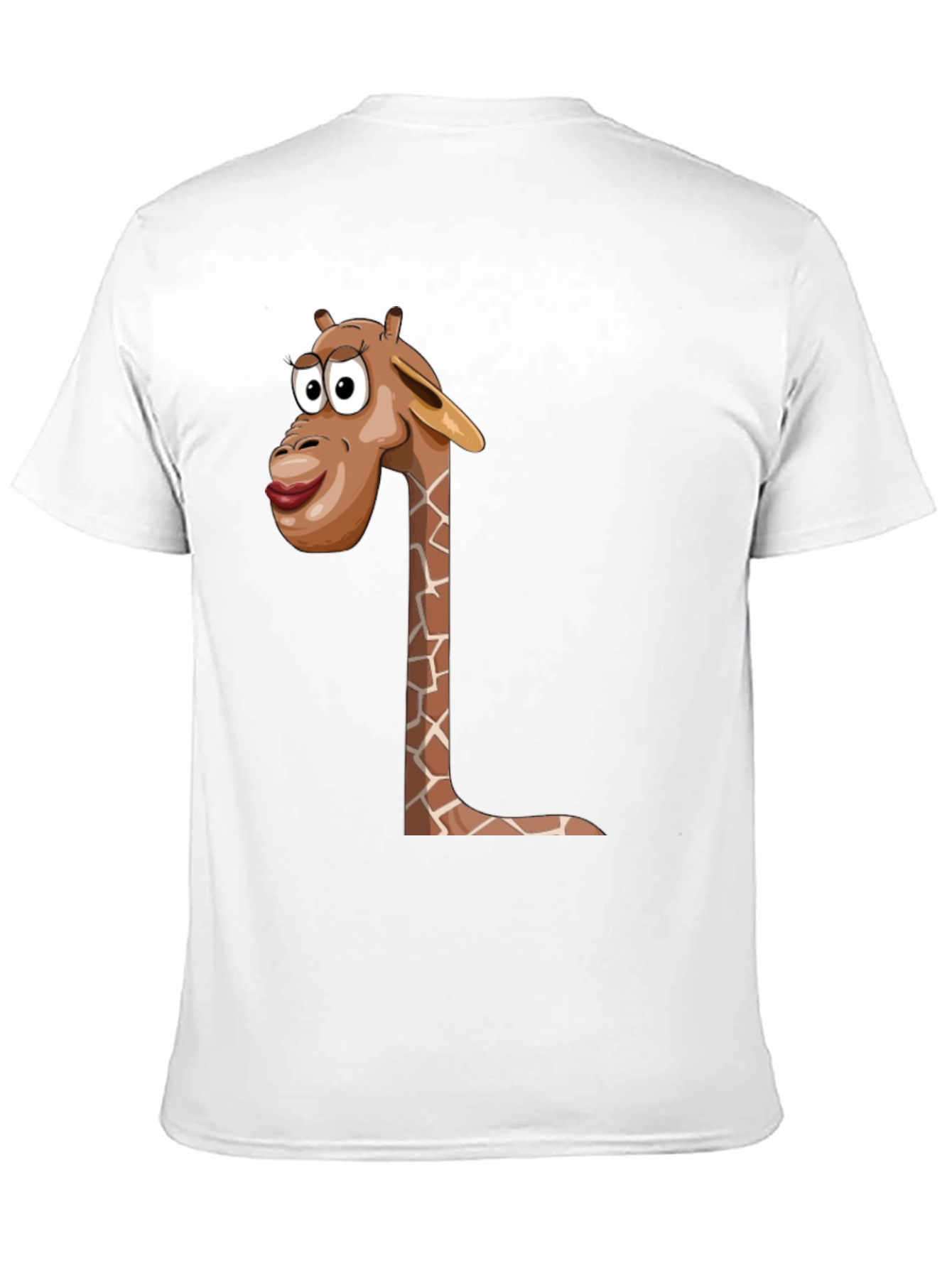 Giraffe Cartoon Graphic Black T-Shirt