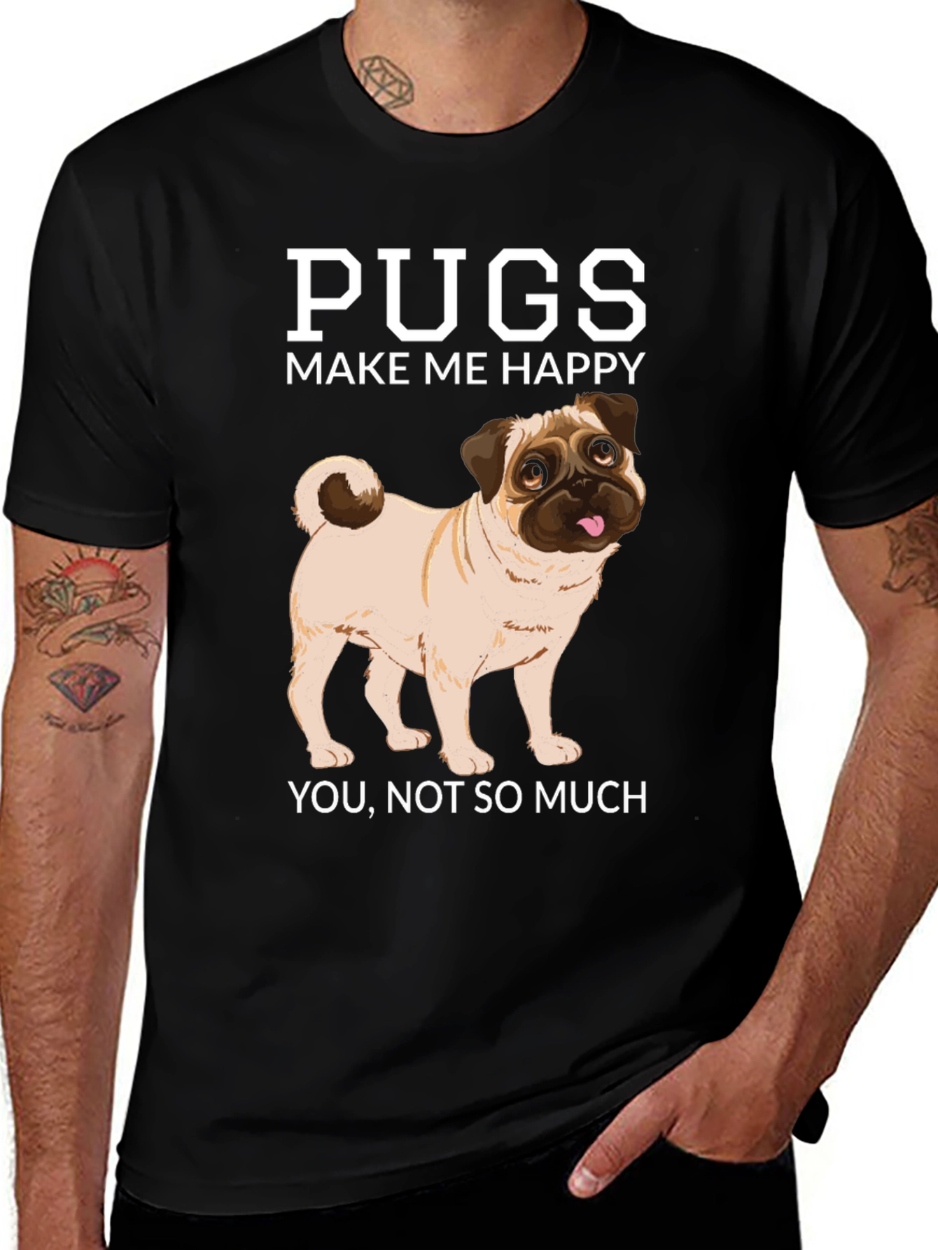 Pugs Make Me Happy T-Shirt